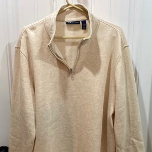 John Ashford Cream 1/4 zip sweater